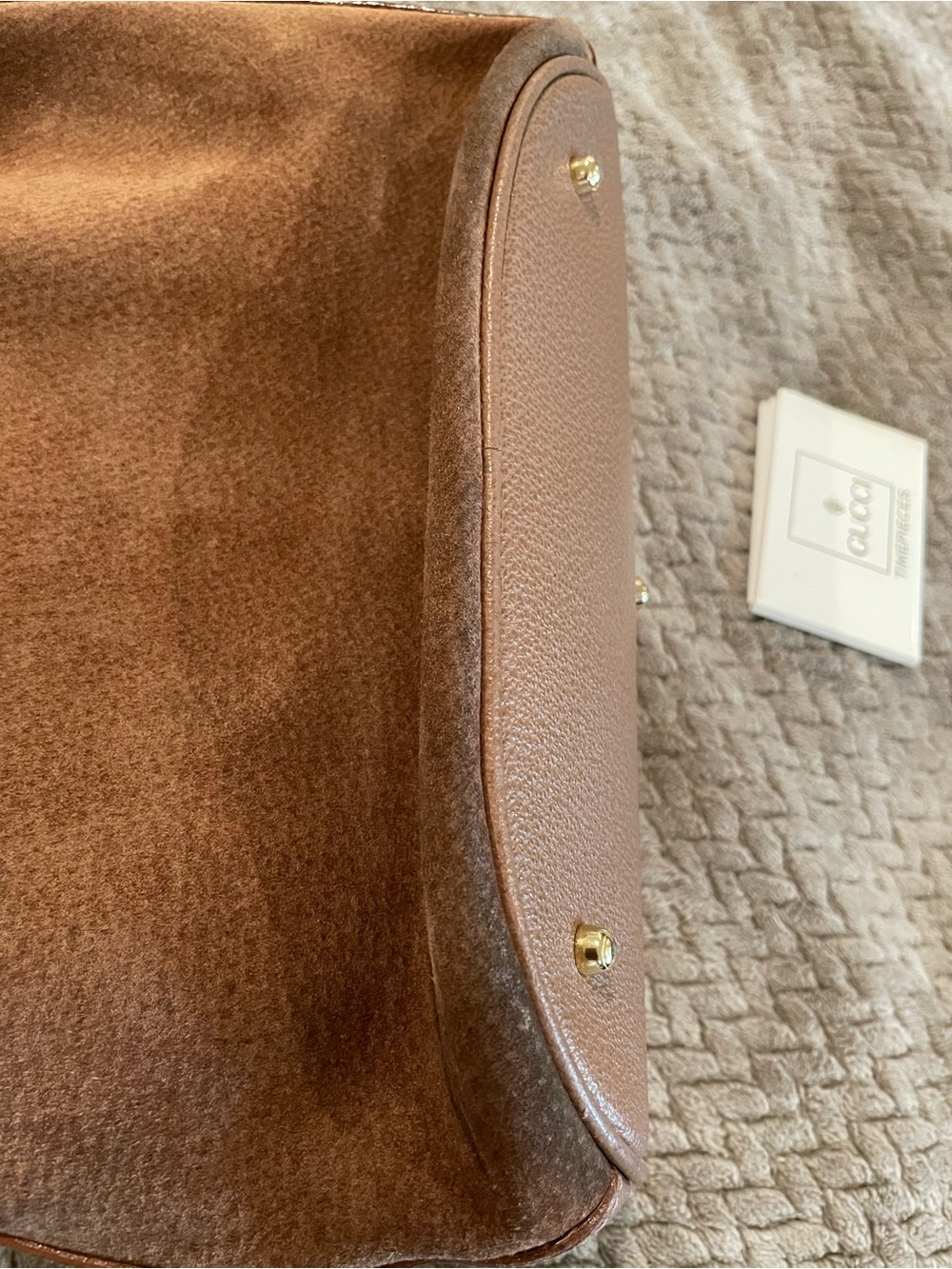 Gucci Suede bamboo handle Drawstring Bucket Bag - Picture 10 of 16